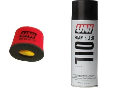 Filtro de aire de espuma UNI + aceite de espuma para Suzuki LT250R Quadracer 1985-1986 hecho en EE. UU. Foto 1 de 3
