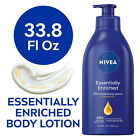 NIVEA Essentially Enriched Body Lotion for Dry Skin, 33.8 Fl Oz Pump Bottle, New