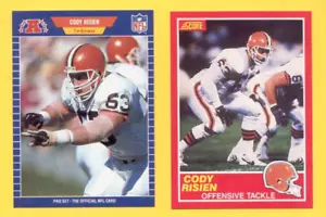 1989 Score Pro Set CODY RISIEN Cleveland Browns 2-Card Lot - Picture 1 of 1
