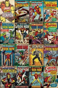 IRON MAN - COMIC COVER COLLAGE POSTER 24x36 - 8988 - Picture 1 of 1