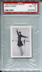 1932 Bulgaria Sport 195 Sonja Henie PSA 8 NM-Mint Olympics Figure Skating Norway - Picture 1 of 2