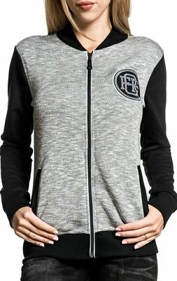 Chaqueta para mujer AFFLICTION L/S BREAK OUT BOMBER negra motociclista MMA Foto 1 de 4