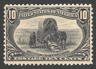 MH 1898 10c Hardships of Emigration Commem Postage Stamp, Scott #290*, cv $140 - Image 1 of 3