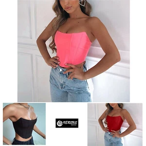 Top Corto a Bustino Corpetto Elastico Woman Short Corset Design Top 330055 - VM - Picture 1 of 9