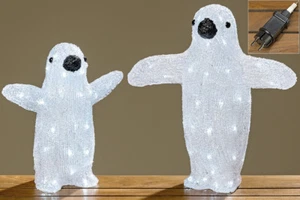 Acryl Pinguin 38 cm LED Beleuchtung (833690) Weihnachtsdeko - Bild 1 von 1