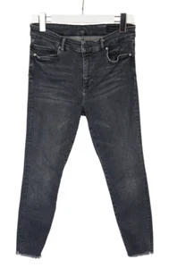 ALLSAINTS Miller Push Up Jeans Women's W29 Whiskers Faded Stretchy Dark - Picture 1 of 9