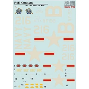 Print Scale 32-023 Decal for airplane 1:32 F4U Corsair The complete set 1,5 leaf - Picture 1 of 4