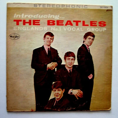 INTRODUCING THE BEATLES  Bracket VEE JAY label - STEREO-Rainbow Rim - LOVE ME DO - Image 1 of 4