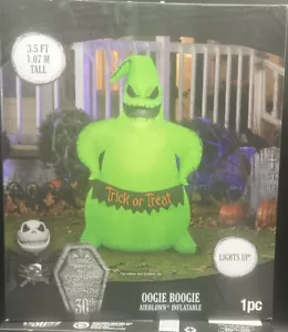 Halloween Oogie Boogie Nightmare Before Christmas Disney LED Inflatable 3.5’ New - Picture 1 of 1