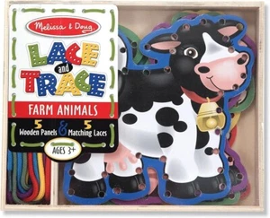 Juguete de madera Melissa & Doug - animales de granja de encaje y rastro - Imagen 1 de 3