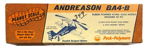 NEW PECK-POLYMERS ANDREASON BA4-B BALSA AIRPLANE MODEL KIT PEANUT SCALE COMPLETE - Picture 1 of 4