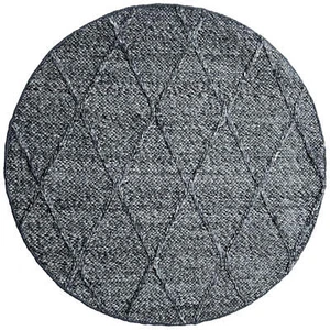Ombre Dark Grey Round Rug - Picture 1 of 1