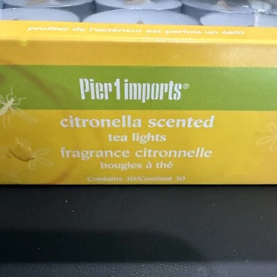 Pier 1 Imports Tea Lights Candles 27 Of 30 Ct Rare Citronella Scent - Image 1 of 4