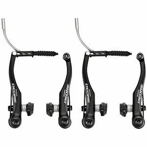 Shimano Deore V-Brake Bremsen Set  BR-T 610 Vorne und Hinten Schwarz lose - Picture 1 of 1