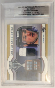 2002-03 ITG Be A Player Ultimate Memorabilia 3rd Edition /40 Adam Hall Rookie RC