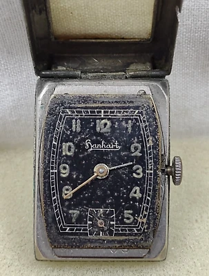 Hanhart 14j.  Cal. Reloj pulsera tanque HH 101 Alemania Segunda Guerra Mundial reparación/piezas Foto 1 de 4