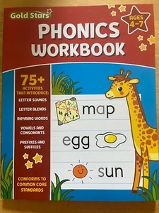 Gold Stars Phonics Workbook Ages 4-7 - New - Foto 1 di 1