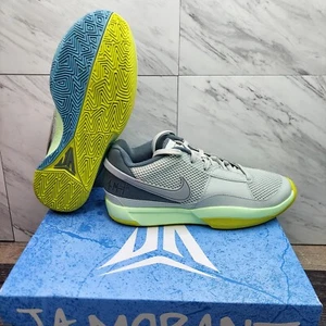 Nike Ja 1 Light Silver Granite Cyber Basketball Shoes FQ4796 003 Men's Size 13 - Picture 1 of 11