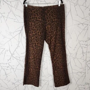 No Boundaries Leopard Print Stretch High Rise Bootcut Pants | Women's 12 - Picture 1 of 7