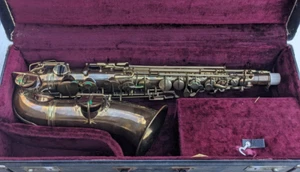 Vintage Frank Holton Gold Plated Alto LP Saxophone 1920 W/Case - Picture 1 of 17