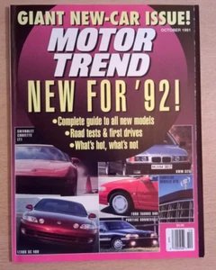 MOTOR TREND - Oktober 1991 - Neu für '92: komplette Anleitung, Straßentests, was heiß ist - Bild 1 von 21