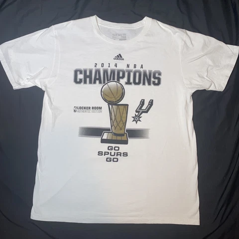 Adidas 2014 Tim Duncan San Antonio Spurs 5x Time Champions Tee Shirt Size Large Cover