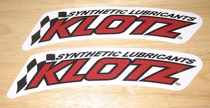 2 Lubricantes Sintéticos KLOTZ 9"" x 2"" Pegatina/calcomanía NUEVO Como Nuevo ATV Aceite para Moto de Nieve - Imagen 1 de 1