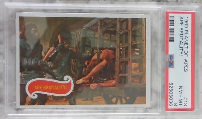 1969 Topps Planet of the Apes #13 Ape Brutality! PSA 8 NM-MINT - Image 1 of 2