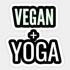 Yoga Mediation And Vegan Vegetar Vinyl Decal Decor Wall Bumper Laptop Sticker - Picture 1 of 1