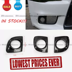 For Mitsubishi Evolution EVO 10 X Carbon Fiber Headlight Fog Light Triim Cover - Foto 1 di 10