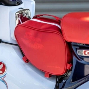 Honda C125 Super Cub MotoLordD Center Leather Gray Cream Red Black Bag Luggage - Bild 1 von 7