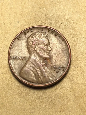 1949-D Lincoln Wheat Cent,  Circ. Lot 41034, "FREE SHIPPING" Cover