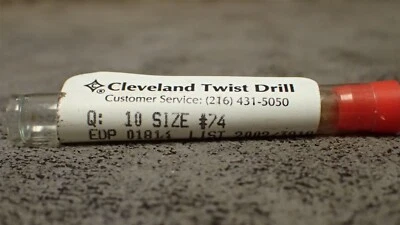 (Paquete de 10) Taladro Jobber #74 CLEVELAND 118° HSS, flauta espiral, vástago de cuerda (BN24) Foto 1 de 2