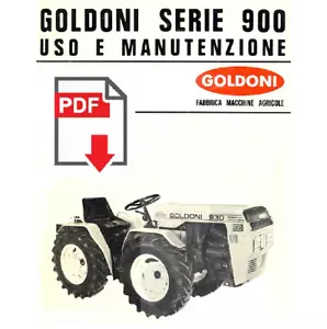 GOLDONI 919 921 926 928 Manuale uso manutenzione Libretto istruzioni trattore CD - Zdjęcie 1 z 2