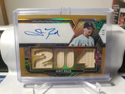 2022 TOPPS TRIBUTE QUAD PATCH AUTOGRAPH SSP SCOTT ROLEN 4/9 NO. TTAR-SR2 - Image 1 of 2