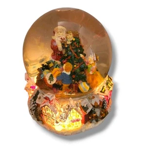 Kirkland Christmas Snow Globe 8" Santa Village Musical w/ Lights - Picture 1 of 14