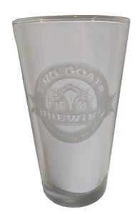 Selten - TWO GOATS Brewing - Hector NY New York - klares Bier Pint Glas - Brauerei - Bild 1 von 4