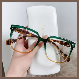 NEW Women Men Reading Glasses Anti Blue Light Square Large Frame Readers 1.0-4.0 - Picture 1 of 16