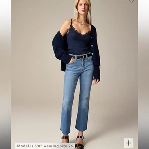 J.Crew Mid-rise cropped kickout jean in 2003 super-stretch 26 - Picture 1 of 5
