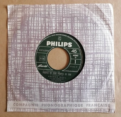 FRANCE GALL : Poupée de cire Poupée de son 7" SP Juke-Box PHILIPS B 373.524 mono - Photo 1/2