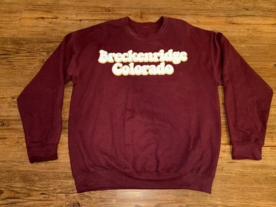 Breckenridge Colorado Maroon Large Sweatshirt - Изображение 1 из 3