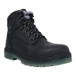 Stivali da lavoro donna Brahma Combustion 6" flessibili stringati punta acciaio nero 9,5 - Foto 1 di 5