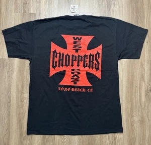 T-shirt vintage Y2K West Coast Choppers Long Beach, CA vista in TV taglia XL - Foto 1 di 8