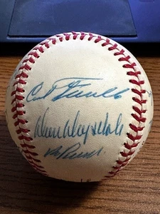 DODGERS LEGENDS 5 ¡BÉISBOL SOLO AUTOGRAFIADO FIRMADO! ¡DON DRYSDALE! ¡CARL FURILLO! - Imagen 1 de 6