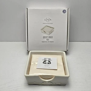 Lenox Butler's Pantry Party Servietten Box Halter 6” x 6” mit Servietten 817127 Neu! - Bild 1 von 9