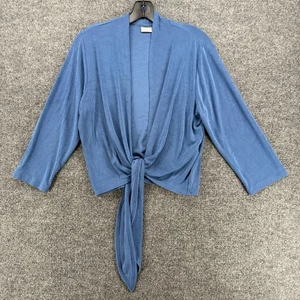 Cárdigan Chicos Travelers Top 2 Mujer L Azul Ajustado Frontal Corbata Corbata Lagenlook - Imagen 1 de 8