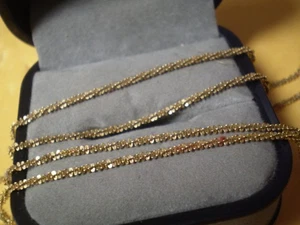 Collana a maglie da donna in oro giallo 14 carati lunghezza 2,6 grammi 20 pollici - Foto 1 di 3