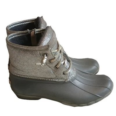 Botas Sperry para mujer de agua salada gris metálico talla 6,5 impermeables lluvia nieve Foto 1 de 4