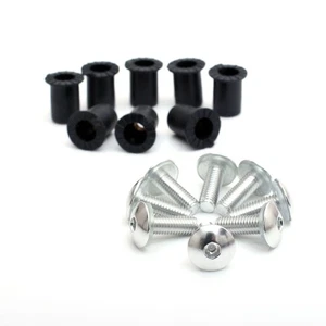 Silver Motorcycle Windscreen Bolts Screws 8pcs For Kawasaki Ninja H2R 15-23 22 - Picture 1 of 4