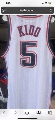 Camiseta deportiva 100 % auténtica Champion Jason Kidd #5 New Jersey Nets talla 52 Foto 1 de 4